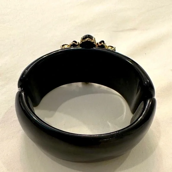 Vintage black jeweled cuff - Picture 4 of 7